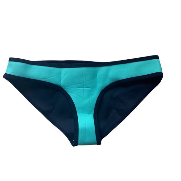TRIANGL Chloe Neoprene Triangle Turquoise Contrast Black Bikini - Picture 3 of 8